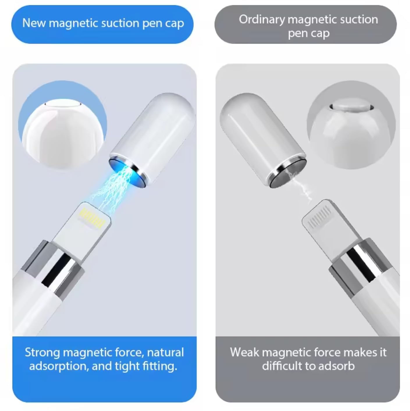 Ricambio Cappuccio Magnetico compatibile con Apple Pencil Prima Generazione