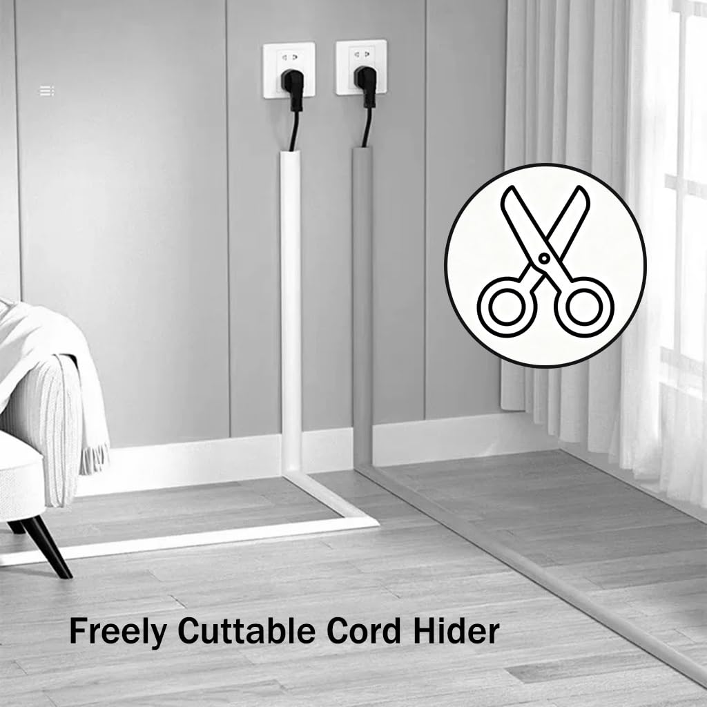 Escondecables De PVC Blando para Hoteles, Gestión De Cables Flexible Autoadhesiva, para Gimnasios/Exposiciones, Fácil De Desenrollar(Brown,5M)