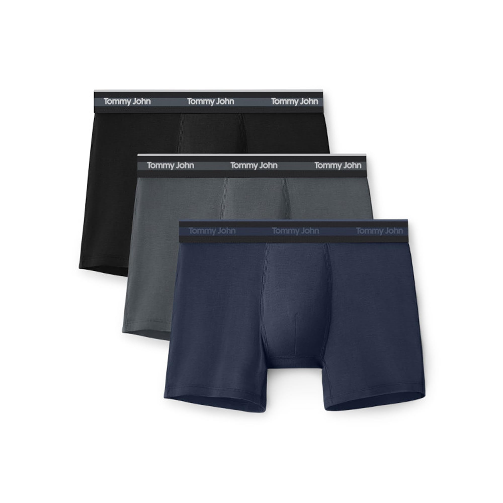 Men's Comfort Micro Trunk Boxer Brief Underwear - 4" 3-Pack, 4-Way Stretch, Stay-Put Waistband, Support Pouch