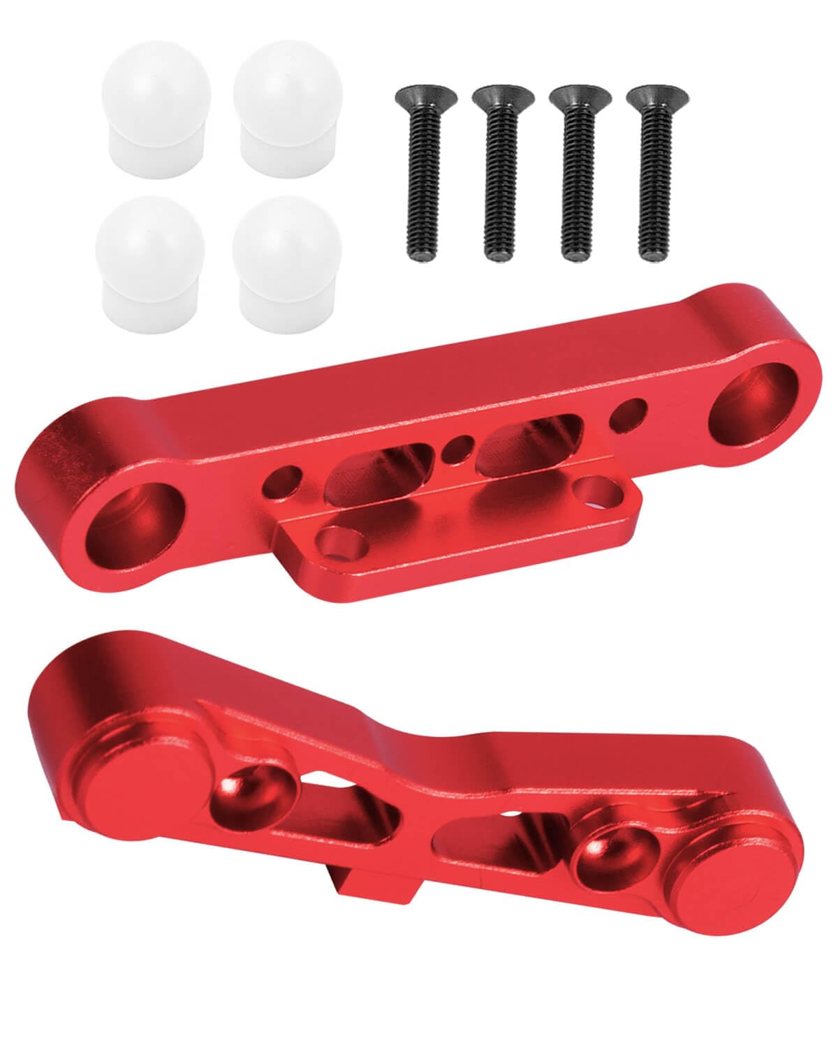 1/8 Scale RC Car Parts ShareGoo Aluminum Suspension Arms Set For Arrma 1/8 Scale RC Cars - Red A-Arms For Kraton, Outcast, Talion 6S BLX Kraton 6s