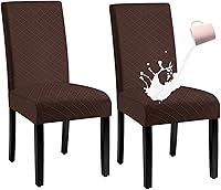 Vista 34 de Juego de 6 fundas impermeables para sillas de comedor extragrandes (caqui, juego de 6 XL))