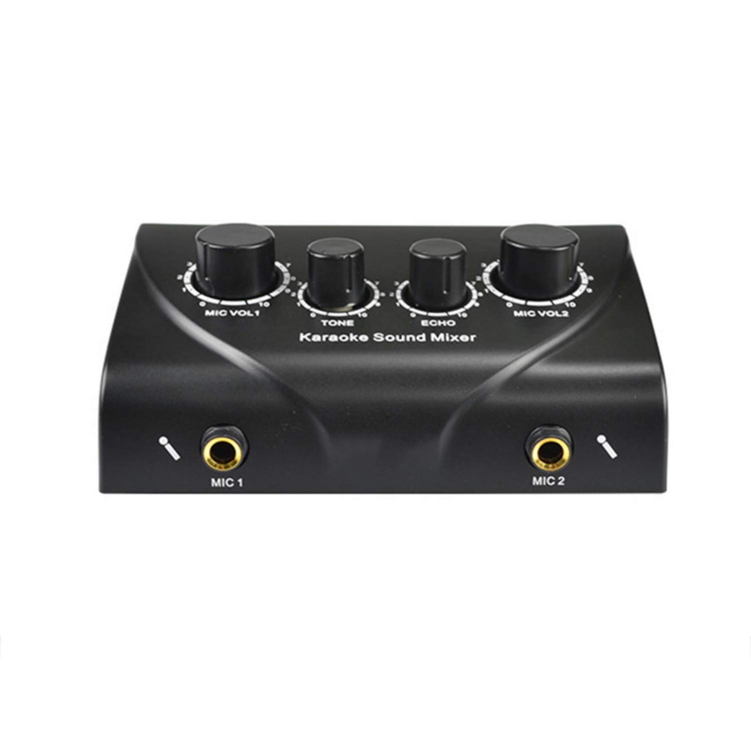 Portable Dual Mic Input Audio Mixer Audio per Amplificatore E Microfono Karaoke Ok Mixer Nero Spina Europea