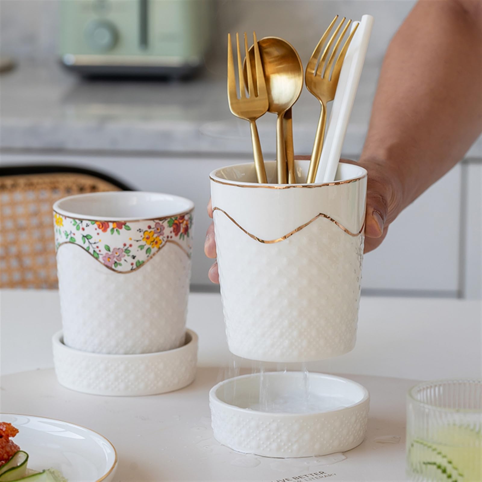 PORTE-USTENSILES POUR COMPTOIR De Cuisine - Porte-Ustensiles De Cuisine Porte Ustensiles De 126802854820