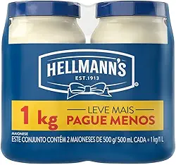 Maionese Hellmann's Tradicional 500gr 2 potes