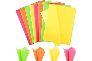 120-Sheet Neon Tissue Paper for Glowing Gift Wrapping