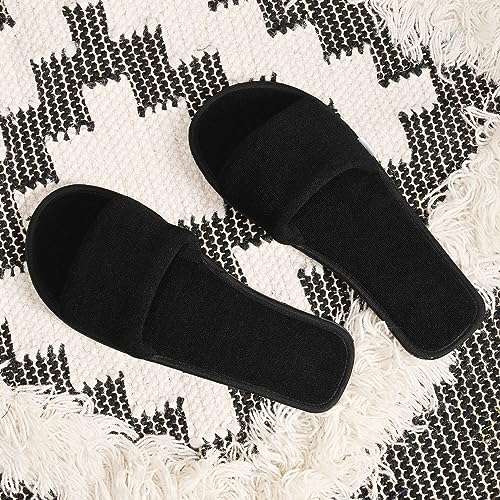 Image of Men Home Slippers Open Toe Slides Slip on Comfortable Sole Lightweight Anti Skid Indoor Bedroom Room Indoor House Cloth Soft Slippers for Men