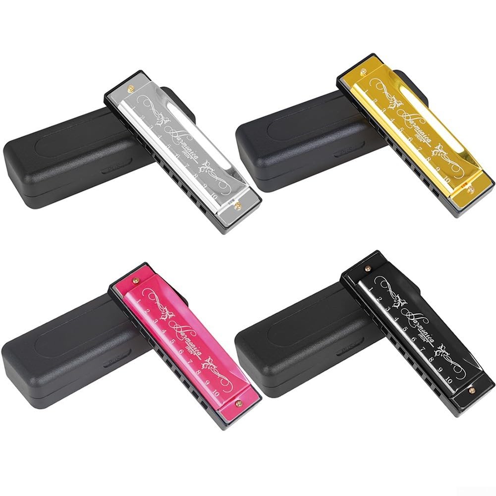 Harmonica en Do pour nouveaux joueurs Design 10 trous assure un excellent son (rose)