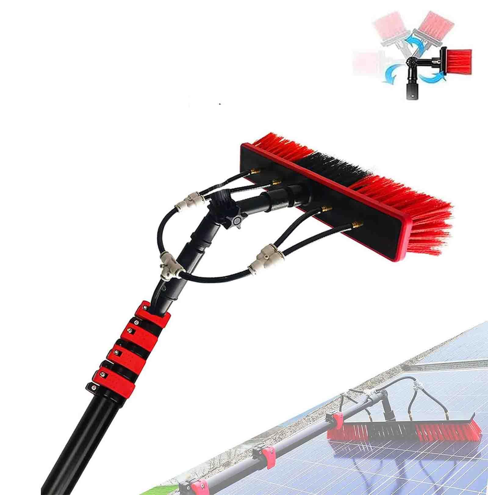 Kit de limpieza de ventanas extensible, cepillo telescópico de 11 m para techos y paneles solares, limpiador profesional de cristales, 7,2 m, ideal para invernaderos y uso doméstico