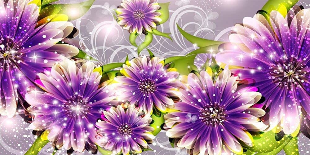 5D Diamond Painting Kit Completo Fiori Fai da Te Pittura Diamante Strass Taglia Larga Drill Mosaico Ricamo a Punto Croce per la Decorazione della