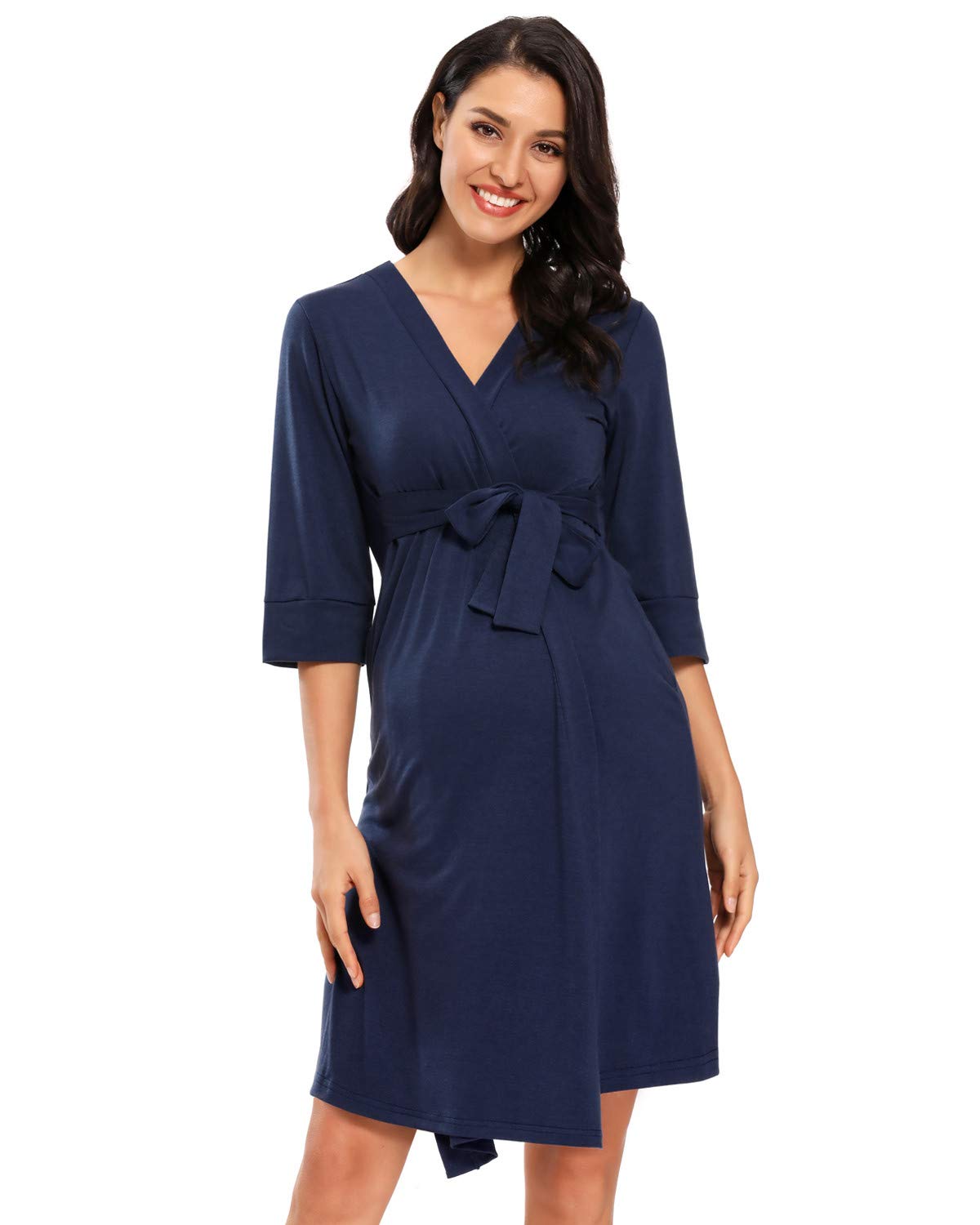 Womens Maternity Robe Labor Delivery Nursing Robe Sleepwear