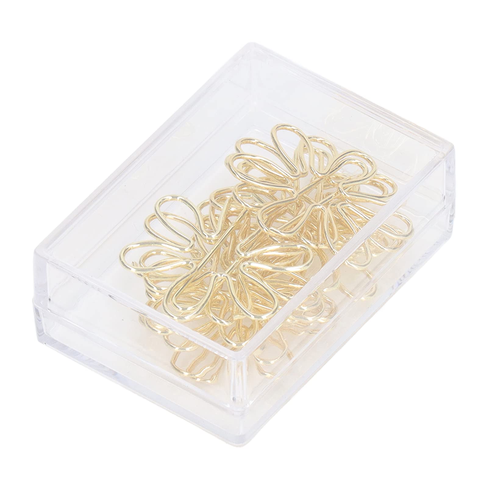 100 szt. Śliczne Złote Mini Papierowe Śliczne Złote Mini Spinacze do Papieru, Kwiatki, Dekoracyjne Spinacze do Papieru Kwiaty Klipsy, Kształty Kwiatów i Grotów Strzałek Spinacze