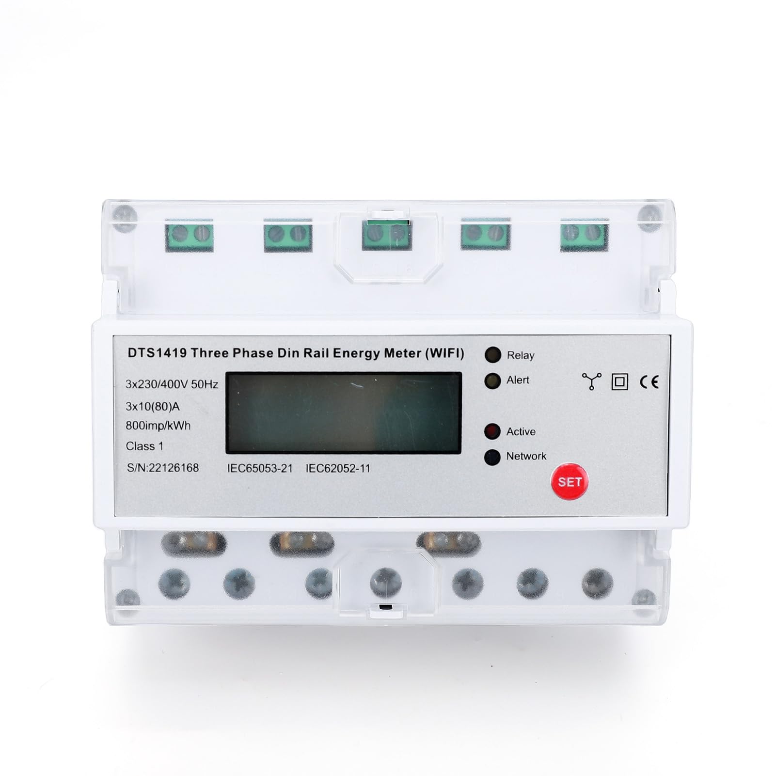 TY WiFi 7P 3-Phasen-Relaismodul Elektromagnetisches Relais mit Energiemessung Fernbedienung Timer-Funktion für gewerbliche, industrielle und private Anwendungen
