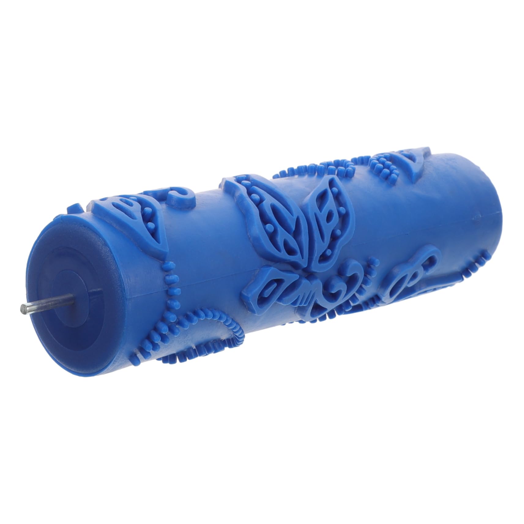 NUOBESTY 5 Stück Druckzylinder nachfüllbarer Farbroller für Textur malen prägestruktur farbroller Malerrolle aus Gummi DIY gemusterte Walze Wandfarbe mit Walze Blue
