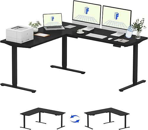 FLEXISPOT L Shaped Standing Desk, 71 x 63 Inch Electric
