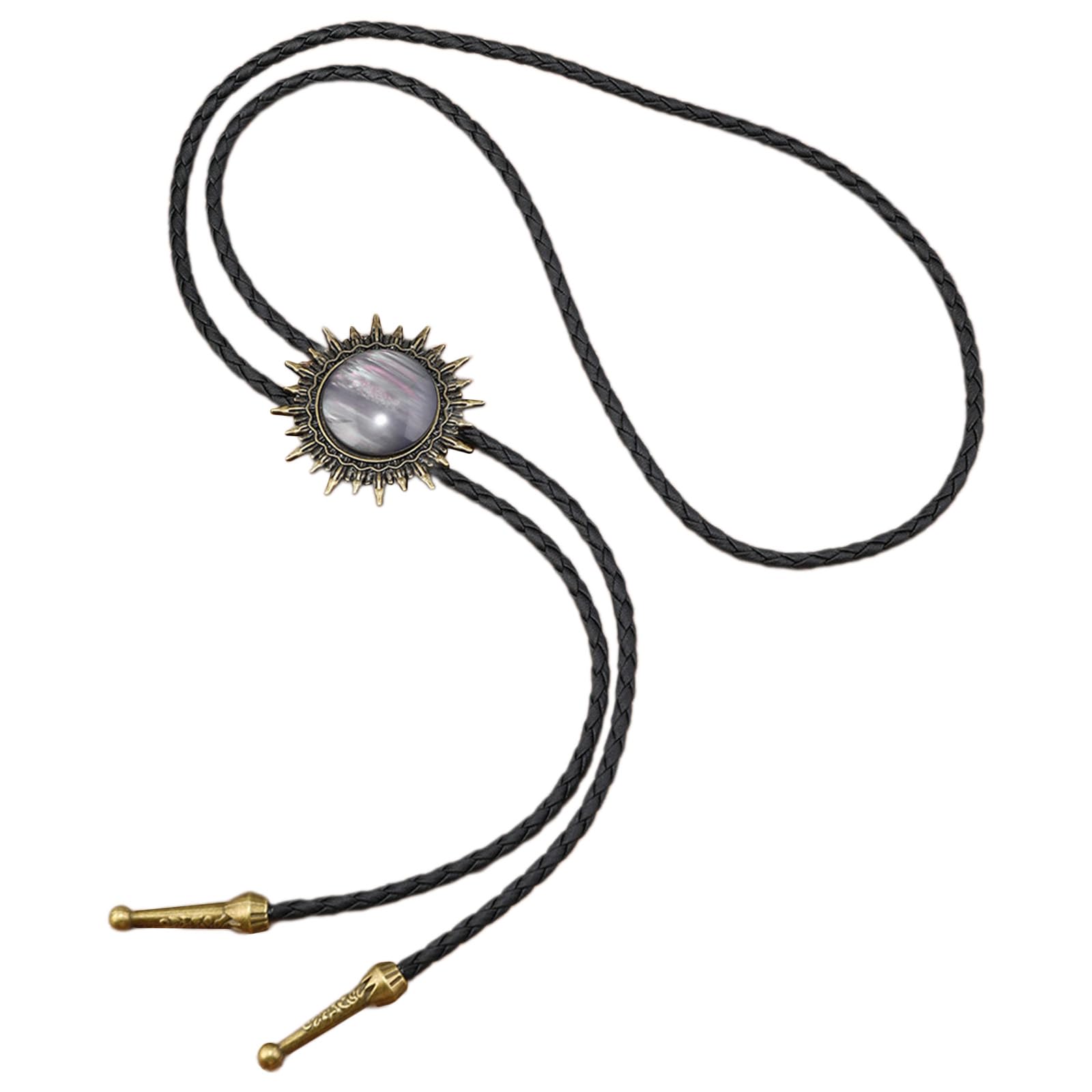 ZBIianxer Bolo Tie For Male Evening Party Cowboy Necktie With Gemstones Pendant Gentleman Formal Meeting Party Supply Metal Bolo Tie Metal Tie Wrap Bolo Tie For Women Bolo Ties For Male Western