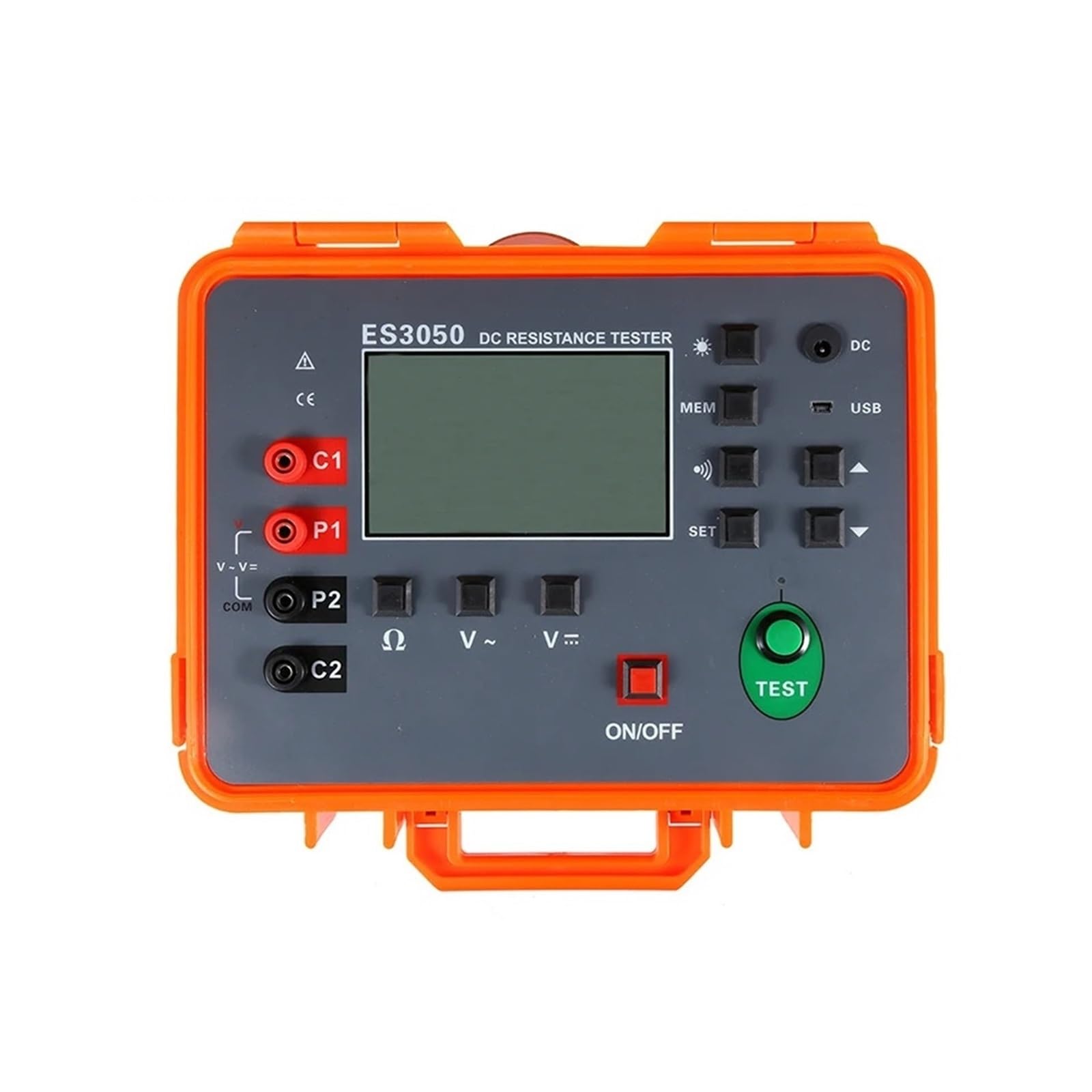 Testeur de résistance ES3050 1A DC, mégohmmètre, compteur d'isolation, tension 1000V Efficacité