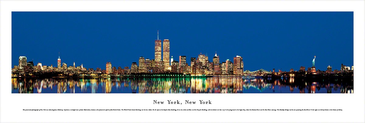 Blakeway Worldwide Panoramas Unframed, New York-Twin Towers at Twilight-Blakeway Panoramas Skyline Posters