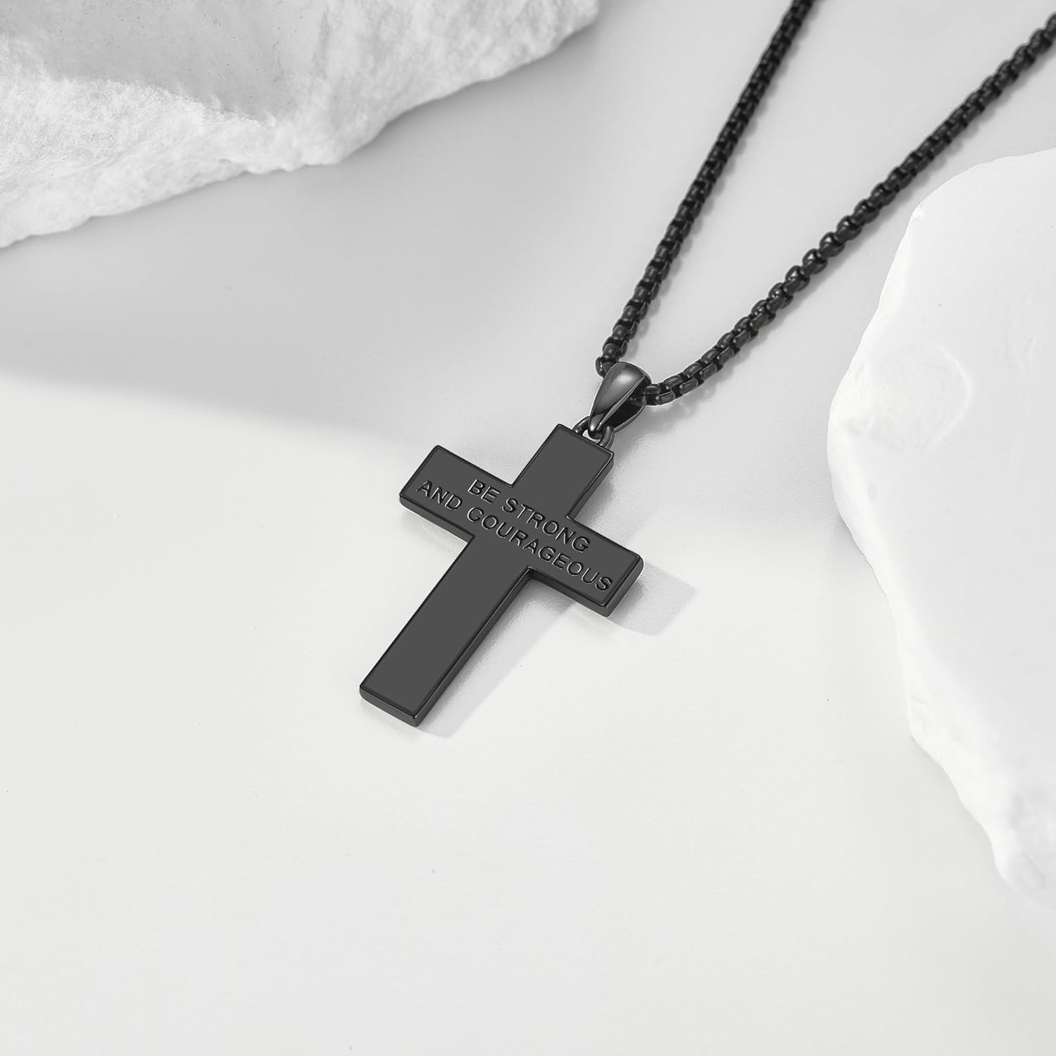 American Flag Cross Necklace for Men 925 Sterling Silver American Flag Cross Pendant with Eagle Jewelry Gifts for Birthday Christmas - Image 2