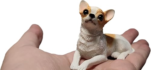 Miniatura 2 de TALKLEK 1 Pieza Figurilla de Chihuahua de Resina Mini de 2 pulgadas Regalos, Mini Regalos Conmemorativos para Perros, Figurillas de Perro,