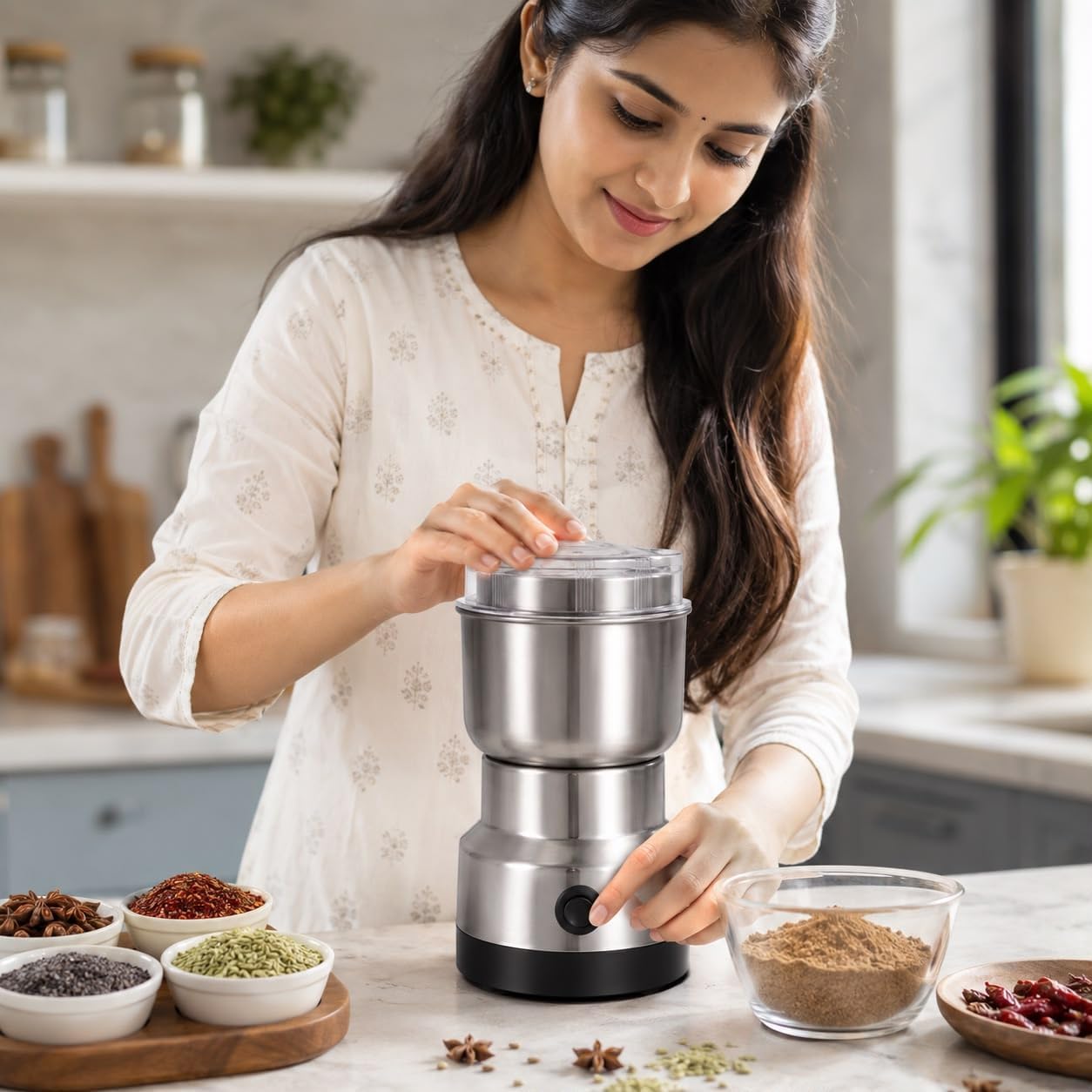 Nima Mixer Grinder - 2L Stainless Steel -3