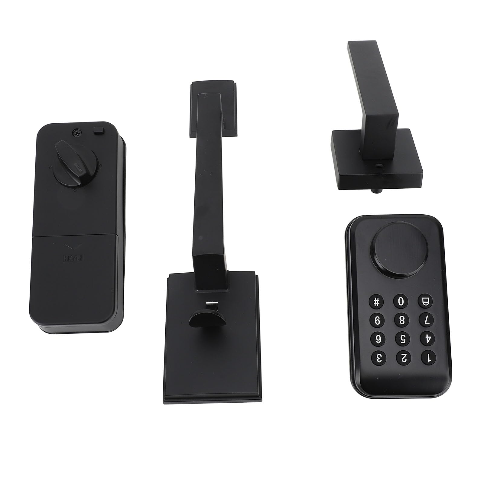 Set di serrature senza chiave Set di impronte digitali Tastiera elettronica automatica Catenaccio Codice intelligente digitale con maniglia nera per porta d'ingresso della casa