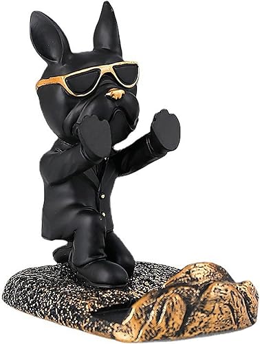 Soporte creativo para teléfono celular Bulldog con diseño de animales, soporte divertido para teléfono inteligente para escritorio, oficina en casa