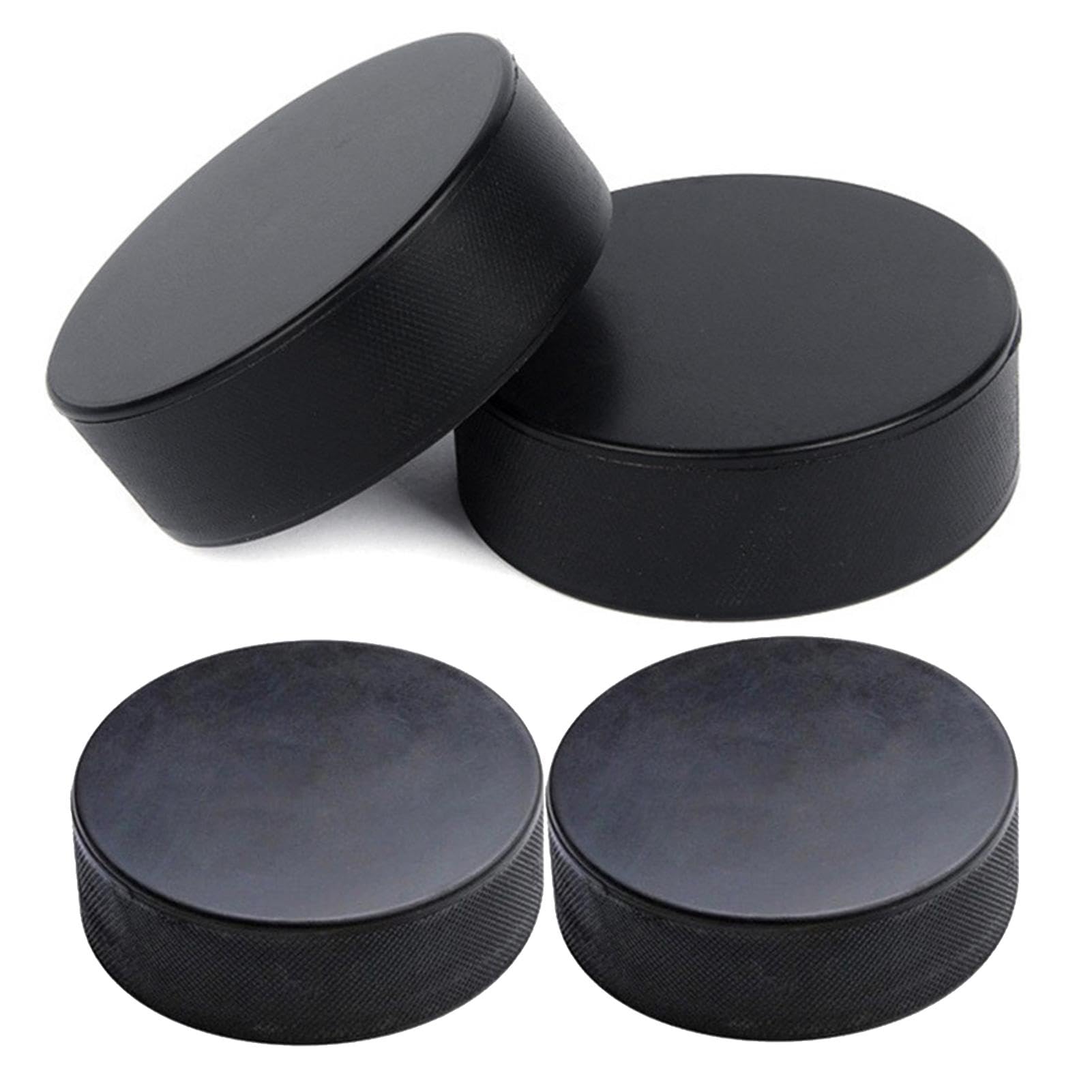 Palets de hockey sur glace, 4 palets de hockey pour la pratique et l'entraînement classique – Utilisation en intérieur, 2,5 cm d'épaisseur, palets de hockey pour adolescents et amateurs de hockey