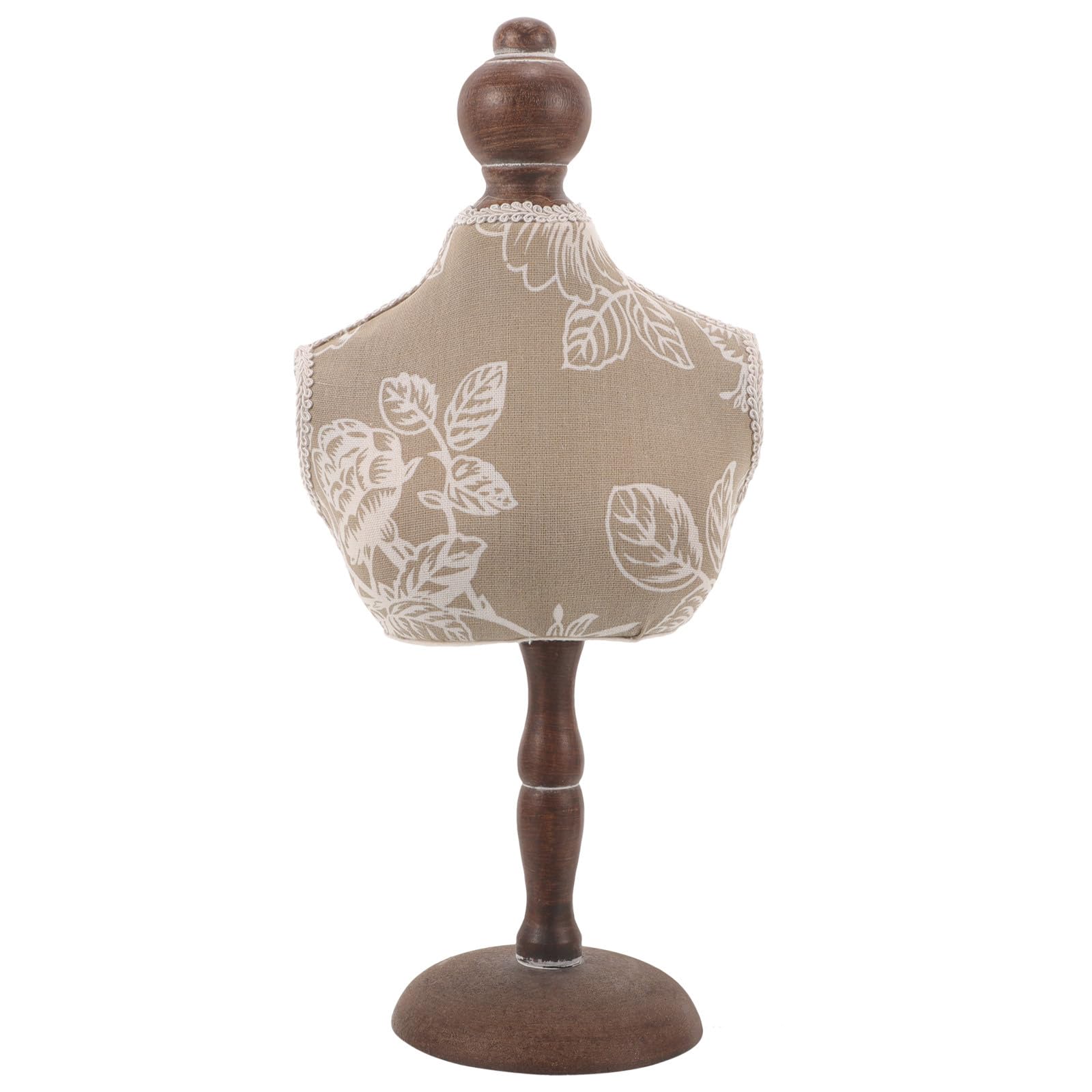 CALLARON Mannequin Jewelry Display, Pendant Necklace Holder Mannequin Head Jewelry Display Stand Bust Wooden Choker Display Mannequin Stand for Show Selling 14.15X 6.68X4.32inch
