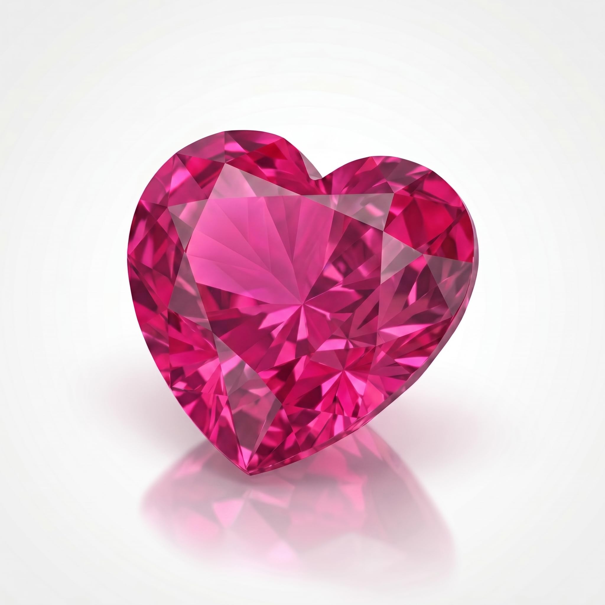 5 mm / 1 ct wyhodowany w laboratorium różowy szafir szlif serce z certyfikatem