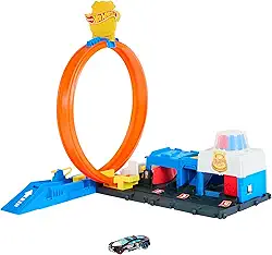 Hot Wheels City Pista de Brinquedo Super Delegacia de Polícia para crianças a partir de 4 anos