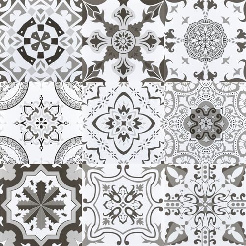 Abyssaly 40 Piezas Vinilos Azulejos Adhesivos Baño Cocina, Vinilo...