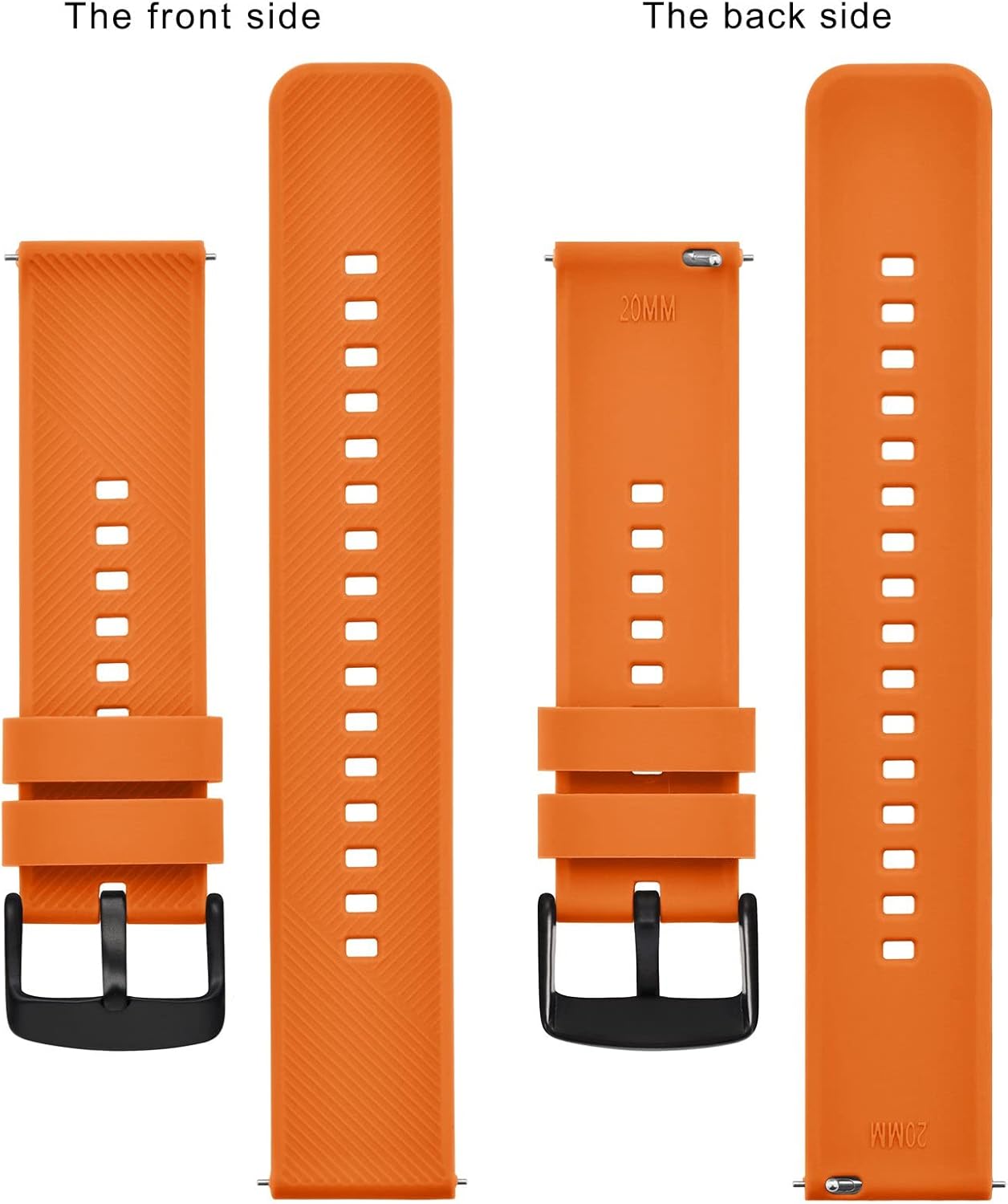 BISONSTRAP Watch Strap 18mm 19mm 20mm 21mm 22mm, Quick Release Silicone Watch Bands for Men Women - Image 3