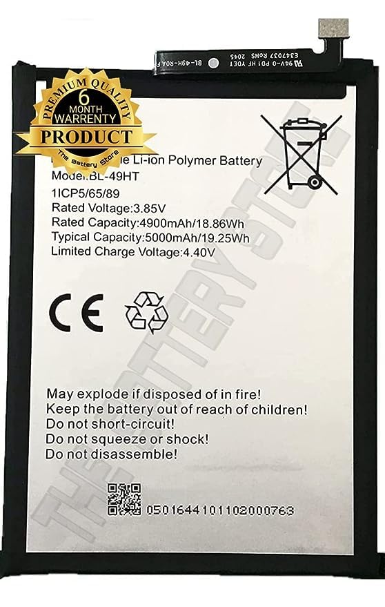 Image of THE BATTERY STORE Original BL-49HT Battery for Tecno Spark 6 KE7 4900 Battery with 6 Month Warranty****(PPP259)