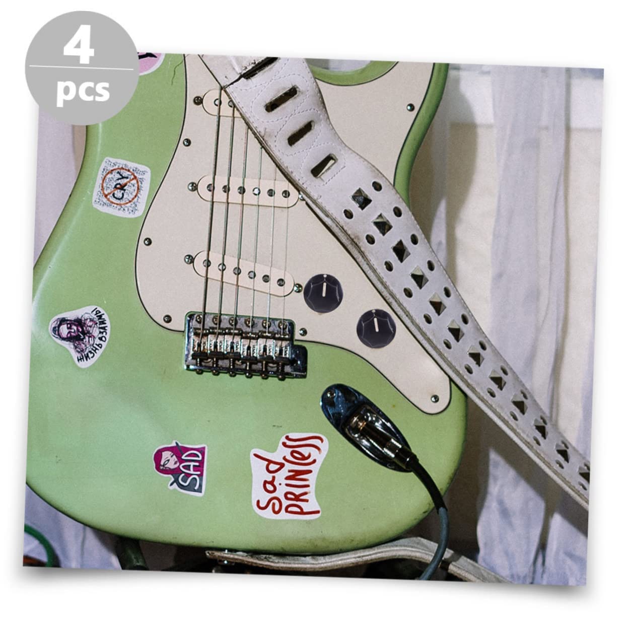 Yardwe 4pcs Electric Guitar Shaft Potentiometer Knobs Durable Control Knobs for Enhanced Performance Ergonomic Design for Easy Installation Compatible with Standard Electric Guitars