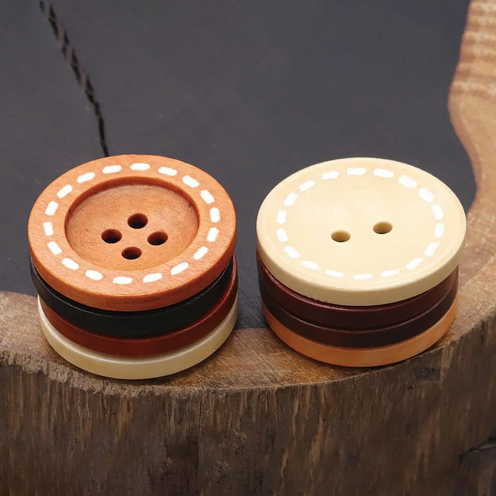 100 pezzi Bottoni artigianali in legno di alta qualità, sicuri, dal