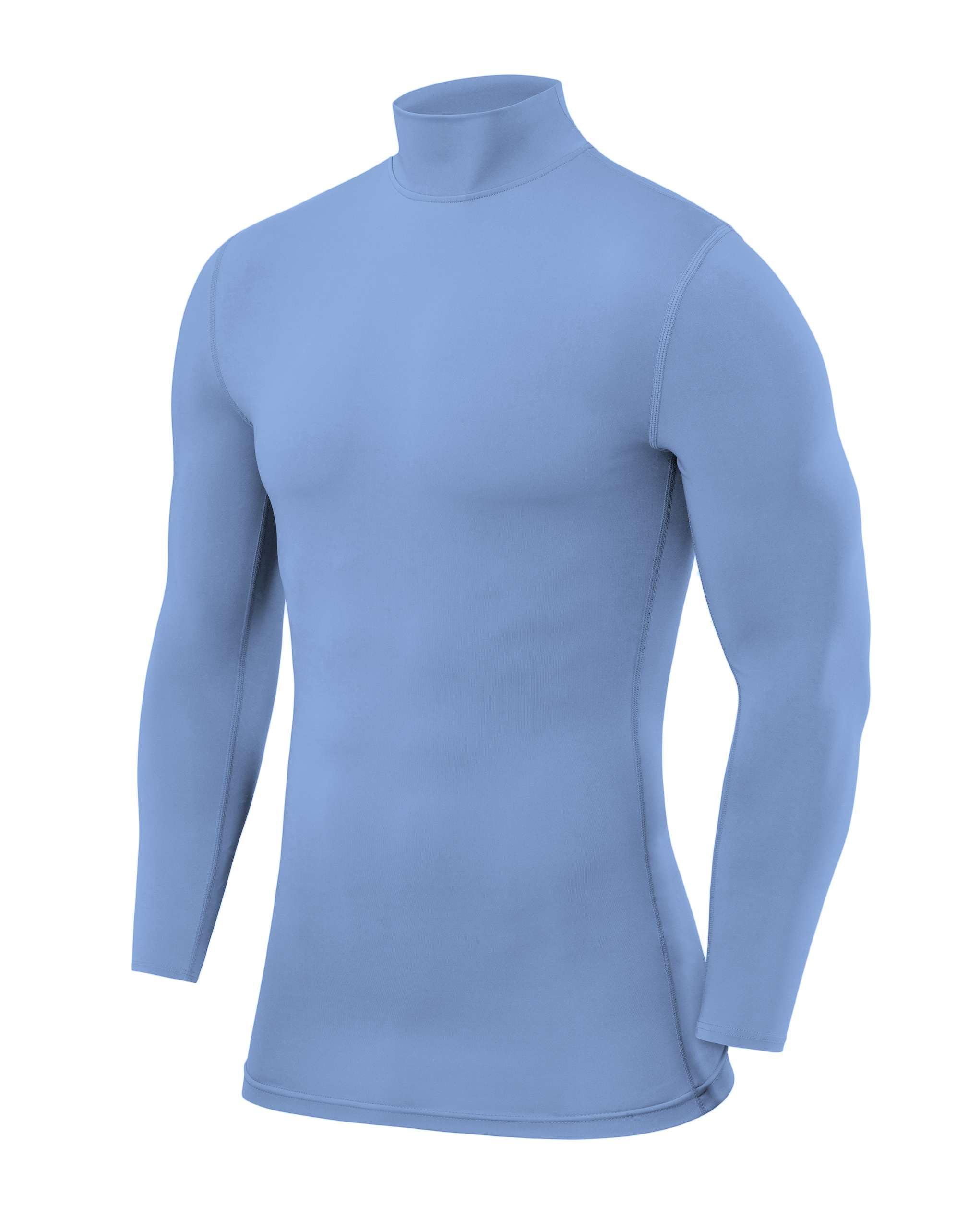 PowerLayer Kompressionsshirt Herren - Compression Shirt Funktionssshirt Langarm - Laufshirt Herren - Mock Neck Sportshirt - Longsleeve Oberteil Unterziehshirt