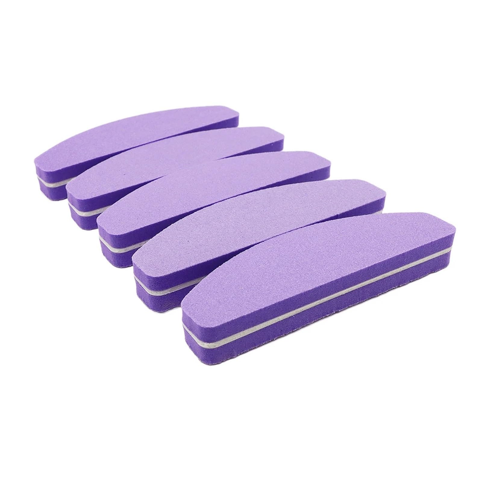5 uds bloque de esponja lima uñas grano 180/240 púrpura pulidor Gel lijado herramientas manicura
