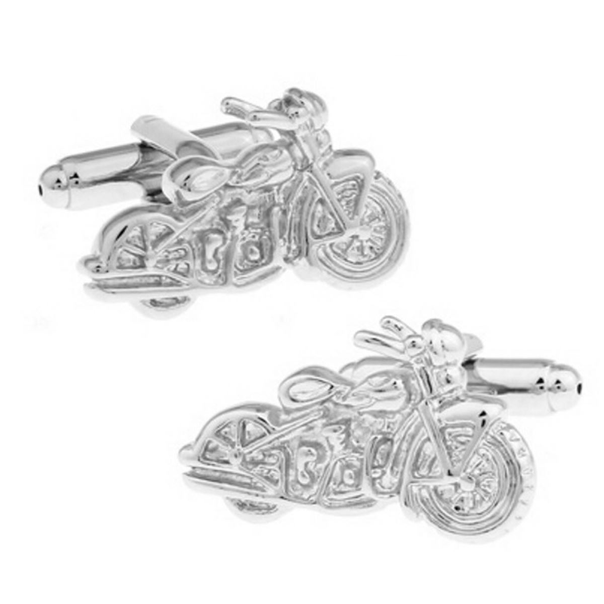 Sports Silver Motorcycle Motorbike Harley Style Racing Novelty Cufflinks Wedding Gift UK Seller