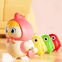 UTPATI Chicken Toys for Kids, Swinging Chain String Magnetic Hen with Chick Learning to Crawl Spring Toy, Crawling Wind-up Duck, Walking Chicken Cute Windup Toy for Boys Girls Toddler