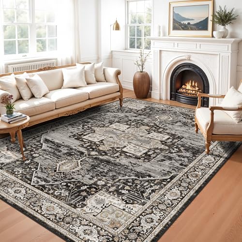 RUUGME 5x8 Boho Washable Rug