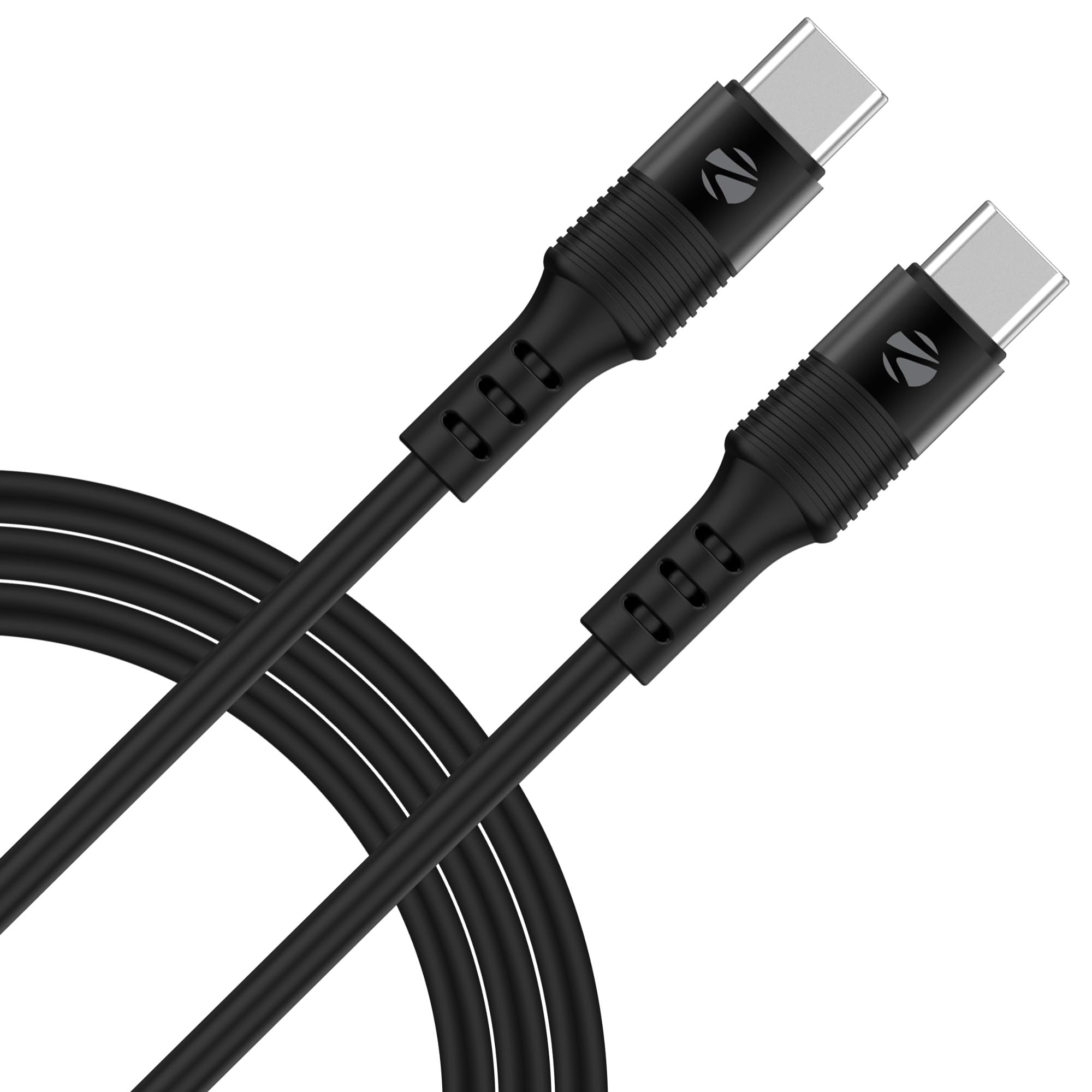 Zebronics Wattz 60CC2 Type-C to Type-C Soft Silicone Cable, PD 60W, 1 Meter, Durable, Charge & Sync, Rapid Charging, For Laptops, Tablets, Mobiles (Black)-picture-19
