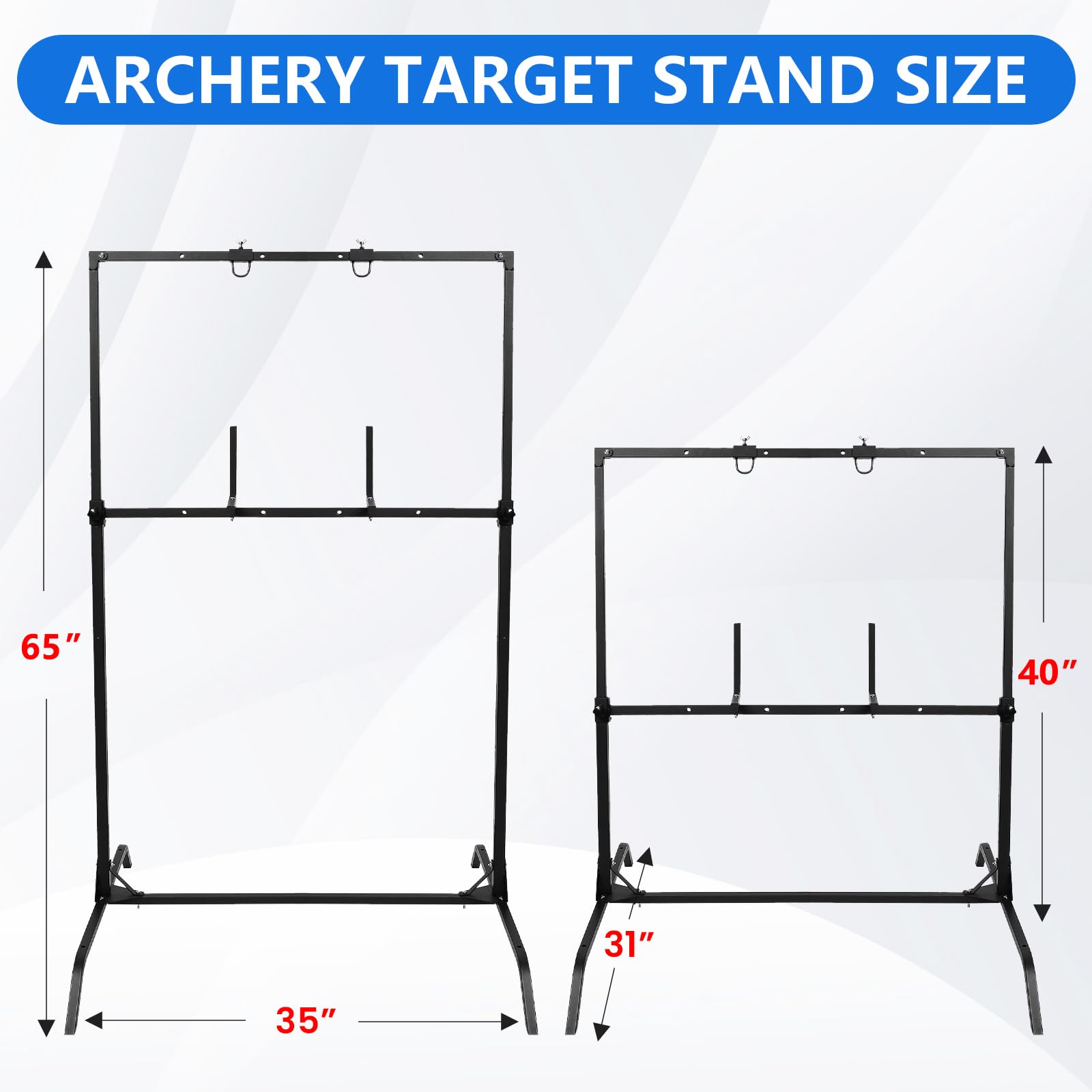 Adjustable Archery Target Stand - Universal Fit for Bag/Foam Targets - Heavy Duty Steel Construction for Backyard, Range & Outdoor Shooting