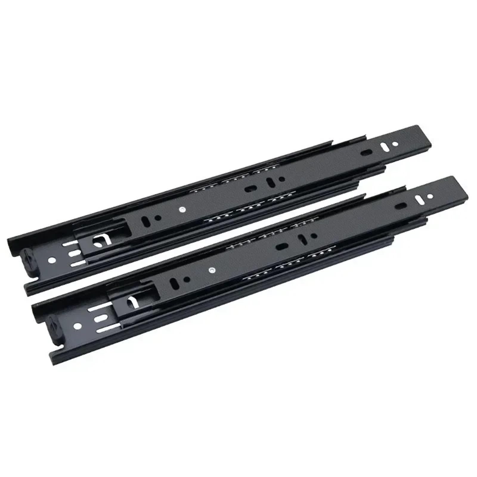Drawer Slides Cold Rolled Steel Hydraulic Damping Buffer Slide Silent Three-Section Wardrobe Guide Rail Furniture Hardware Suitable for Drawers and cabinets(14 inches 35CM)