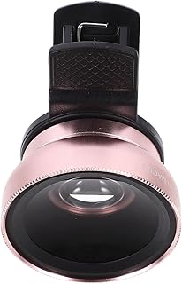 Gatuida macro camera lens smartphones lens high-definition macro lens phone lens universal phone lens with clips phones lens clip on wide angle cell phone rose gold aluminum alloy