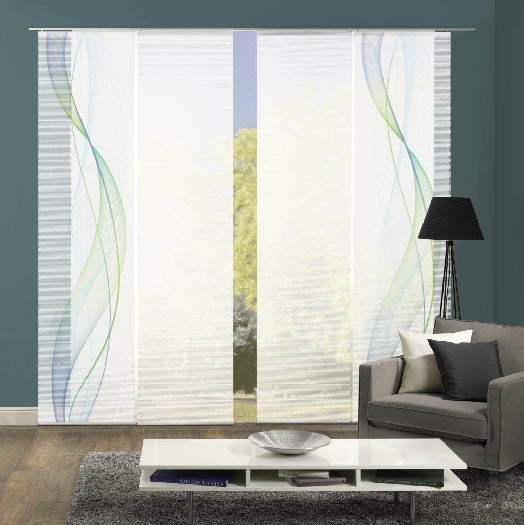 VISION S 84401 schuifgordijn ROM halftransparant, bamboe-look 260x60 cm, wit