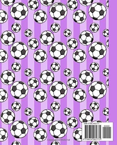 Composition Notebook: Soccer Girl Themed Composition Notebook College Ruled In Lavender Purple - Image 2