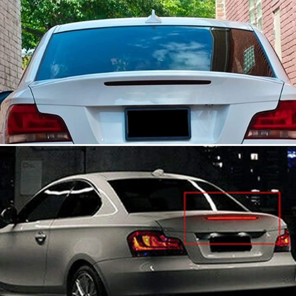 Luz de Freno Alta,Tercera luz de Freno LED Uso Adecuado for BMW 1 Serie 128i 135i M E82 E88 2007-2013 Lente roja ahumada Maletero Trasero Tercera luz de Freno Accesorios de Coche 63257164978(1pcs Red