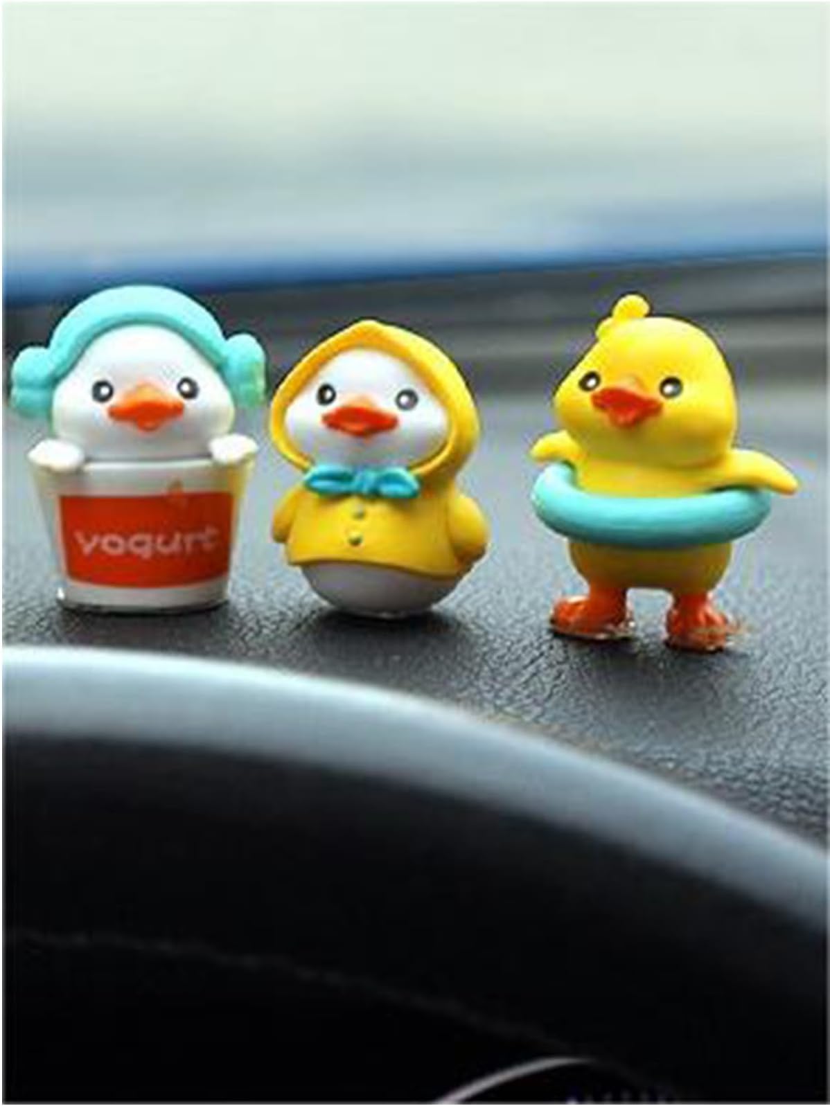 YGMONER 4-Pack Mini Mushroom Figurines - Cute Car Dashboard Decor & Cake Toppers 1.4 Inch