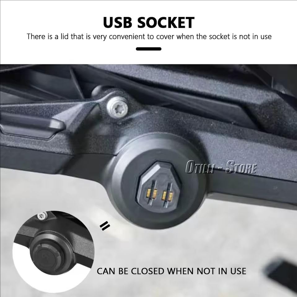 Kompletny bagażnik motocyklowy, gniazdo USB, adapter ładowania do BMW R 1300 GS R1300GS GS 1300 2023-2025 (gniazdo USB X2)