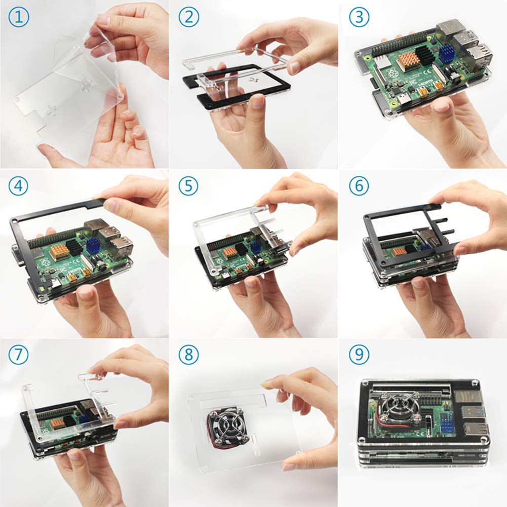 Raspberry Pi 4 Model B アクリルケースセット Amazon.co.jp: RasTec RasTech Raspberry Pi 4 ケース セット 9